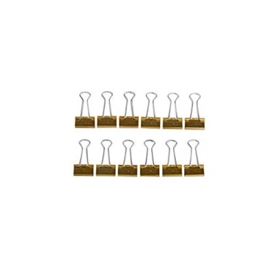 Image of Maul Original Mauly Klemmer 19 mm, foldback clamp, clamping width 7 2141992 carton 12 pieces, gold