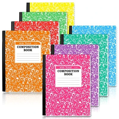 Image of 8 Pack Composition Notebooks, Feela Pastel Colour 25X19cm College Ruled Lined Exercise Notebook,Soft Cover B5 Journal Notebooks for Work, Travel Journals Note Taking, Writing, School Supplies