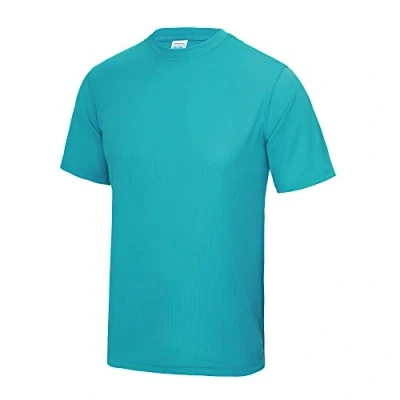 Image of Just Cool Mens Performance Plain T Shirt (L) (Hawaiian Blue)