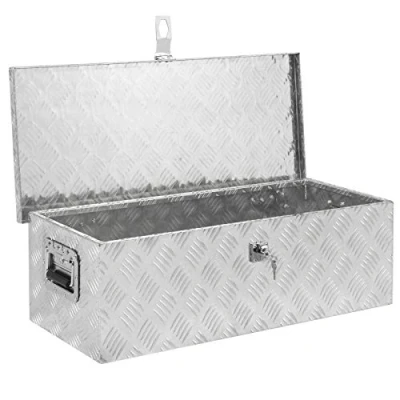 Image of 760X330X260mm Aluminum Tool Box Chequer Plate Van Trailer Chest Truck Storage