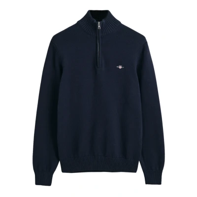 Image of GANT Casual Halfzip Jumper, Men&#039;s, Size: 4XL, Evening blue
