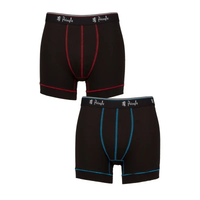 Image of Mens 2 Pack Pringle Sports Performance Trunks Black L