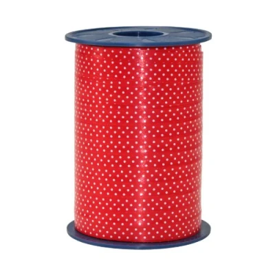 Image of C.E. Pattberg Präsent Dots Curling Ribbon Red 10 mm width, 250 m length