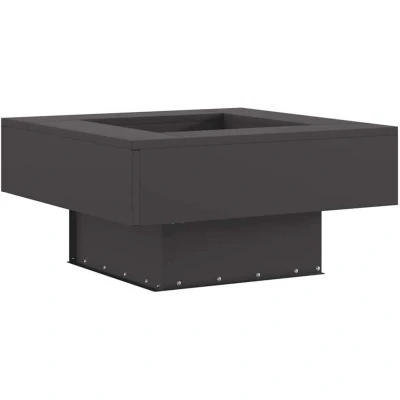 Image of vidaXL Fire Pit Square Black 60x60x30 cm Steel