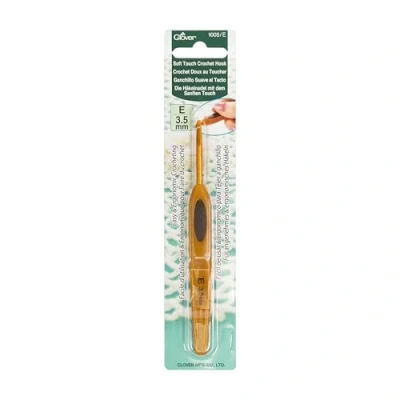 Image of clover 1005/E Soft Touch Crochet Hook: 3.50mm, 3.5mm, Yellow