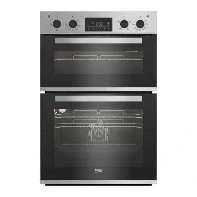 Image of BEKO Pro RecycledNet BBXDF22300S Electric Double Oven Silver, Silver/Grey