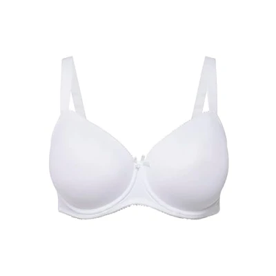 Image of Ulla Popken Women&#039;s Underwired Bra, Soft Cup Non Padded Wired Bra White 40B
