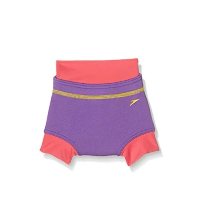 Image of Speedo Babies Swimnappy Cover Swimsuit Purple Rain/Raspberry Fill, Size 9 12