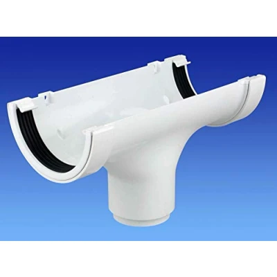Image of Wavin OSMA Roundline Running Outlet Straight 112mm White 0T624w