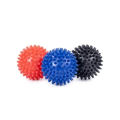 Image of Fitness Mad Spikey Massage Ball, Ideal for Trigger Point Therapy, Deep Tissue &amp; Myofascial Release, Relaxes Tight Muscles Stress, 3 Hardness Levels (Red, Blue Black)