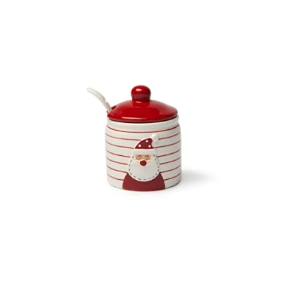 Image of Excelsa Snowman Sugar Bowl with Teaspoon, 250 milliliters, Ceramic