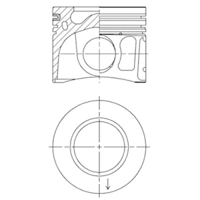 Image of BK2Q6105 Piston KOLBENSCHMIDT 41765600 86mm FORD: Transit Custom V362 Van, Tourneo Minibus, Ranger Mk3, PEUGEOT: Boxer Van