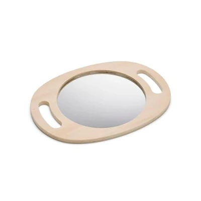 Image of TickiT 73538 Hand Held Wooden Easy Hold Reflection Childs Mirror