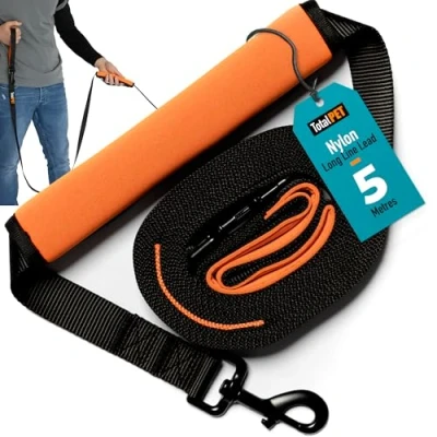 Image of Total Pet 5m Training Lead For Dogs &amp; Puppy Long Line Leash With Control Handle Recall/Obedience