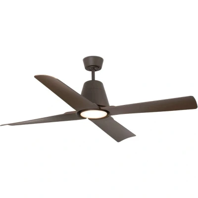 Image of Typhoon LED Brown Ceiling Fan with DC Motor, 3000K