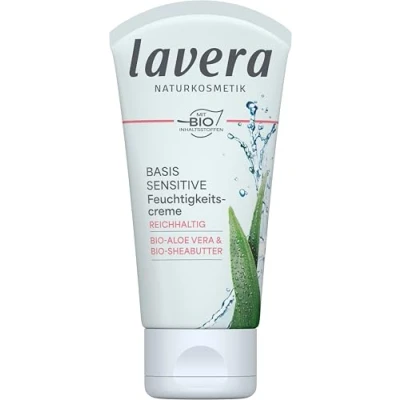 Image of lavera Basis Sensitiv Rich Moisturizing Cream ∙ Vegan ✔ Organic Skin Care Natural &amp; Innovative Cosmetics 50ml