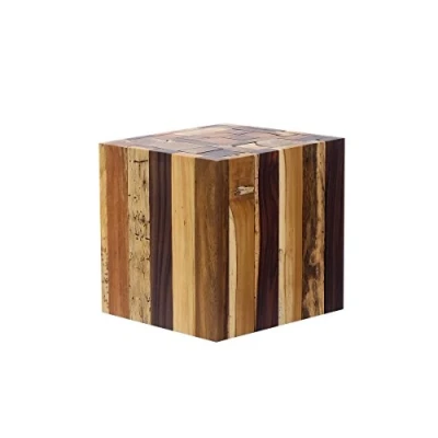 Image of Brillibrum Designer side table made of driftwood solid, natural, rustic can also be used as a stool Handmade