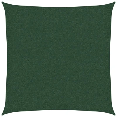 Image of vidaXL Sunshade Sail 160 g/m² Dark Green 2.5x2.5 m HDPE