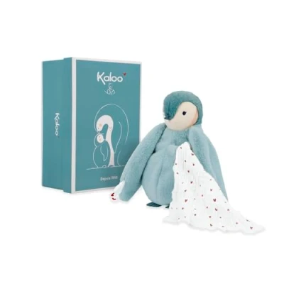 Image of Kaloo Complices Kiss Plush Green Includes a Cotton Muslin Hanky Stuffed Animal for Ages 0 Months +, K212008