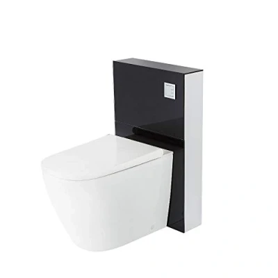 Image of Milano Arca 504mm Bathroom Toilet WC Unit Back to Wall Japanese Bidet Pan Cistern Seat Black