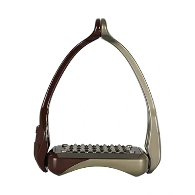 Image of Acavallo Acavello Opera Stirrup Busse Steigbügel OPERA, Brown Titanium, One Size