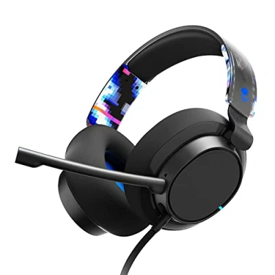 Image of Skullcandy SLYR Pro Multi Platform Over Ear Wired Gaming Headset, Enhanced Sound Perception, AI Microphone, Works with Xbox Playstation and PC Blue