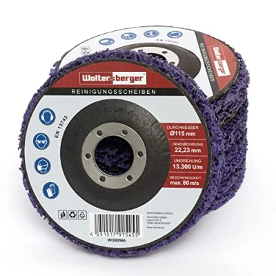Image of Woltersberger 5 Piece Coarse Discs Ø115mm Csd Cleaning Pad CBS Nylon Purple for Angle Grinders
