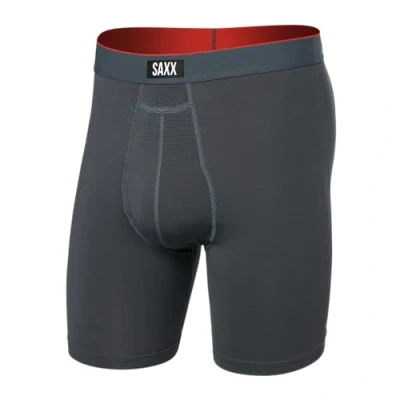 Image of Saxx Mens Multi Sport Mesh Long Boxer Brief Fly L TURBULENCE