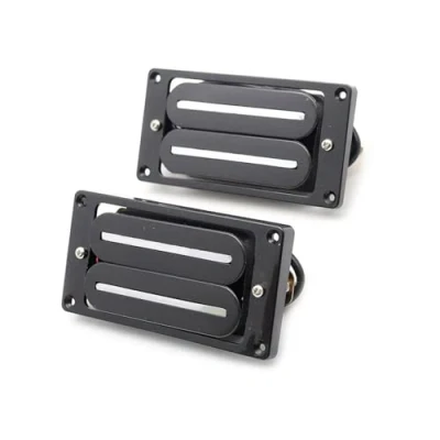Image of Electric Guitar Pickups Set High Output Bridge Pickup Dual Hot Rail Humbucker Ceramic Humbucker(Black)