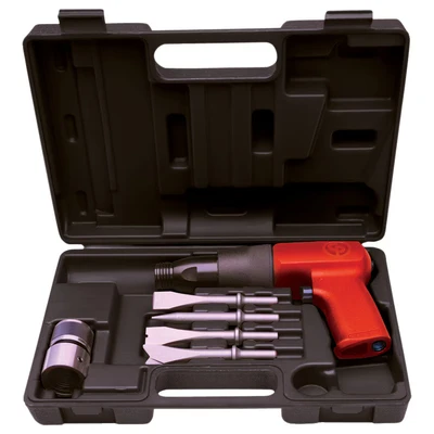 Image of Chicago Pneumatic CP7110 Red. Vibration Air Hammer Kit comes with 4 Chisels