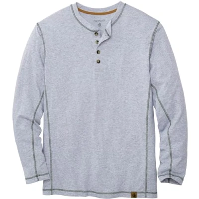 Image of Legendary Whitetails Men&#039;s Maverick Slub Henley Shirt, Athletic Heather, Large Tall