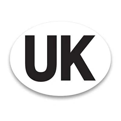 Image of UK Oval sticker for Cars, Vans, Trucks Self adhesive Car Stickers Europe SIGNS247®