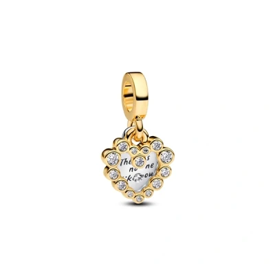 Image of Pandora Gold Heart &#039;There Is No One Like You&#039; Dangle Charm