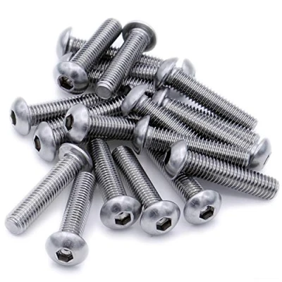 Image of M3 (3mm x 10mm) Hex Socket Button Machine Screw (Bolt) Stainless Steel (A2) (Pack of 20)