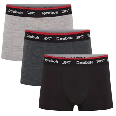 Image of Reebok Redgrave 3 PACK Pants, Men&#039;s, Size: Large, Black charcoal grey marl