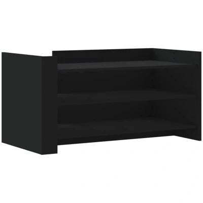 Image of vidaXL Coffee Table Black 100x50x50 cm Engineered Wood