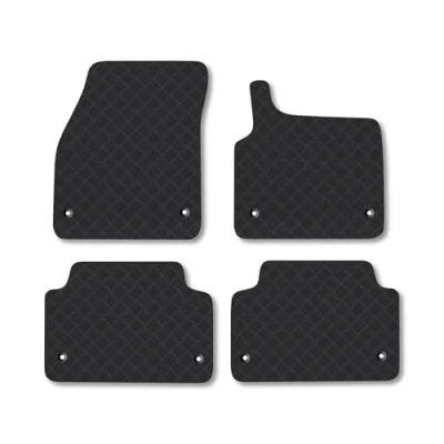 Image of Car Mats for Land Rover Range Evoque (2019 ) [Manual] Floor Rubber Tailored Fit Set Accessory Black Custom Fitted 4 Pieces with Clips Anti Slip Backing, Heavy Duty &amp; Waterproof