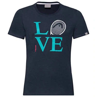 Image of HEAD Girls&#039; Love T Shirt, Dark Blue, Small