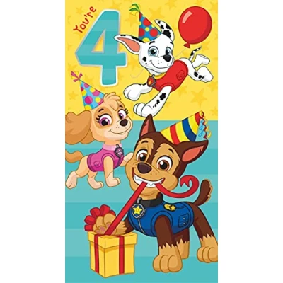 Image of Paw Patrol Have a Pup Tastic 4th Birthday Greeting Card