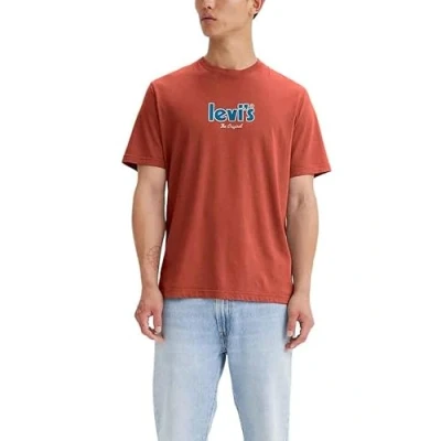 Image of Levi&#039;s Men&#039;s Ss Relaxed Fit Tee T Shirt, Holiday Poster Chili, L