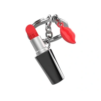 Image of O meta[l]morphose METALMORPHOSE Lipstick Keyring, Glamorous Keyring for Women, Gift Red, One Size