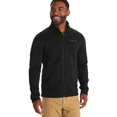 Image of Marmot Men&#039;s Drop Line Jacket, Warm Fleece Full Zip Breathable, Wind Resistant Body Warmer