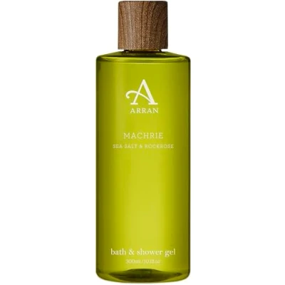 Image of Arran Machrie Luxury Bath &amp; Shower Gel (300ml/10floz) Premium Mens Body Wash Scented with Sea Salt Rockrose