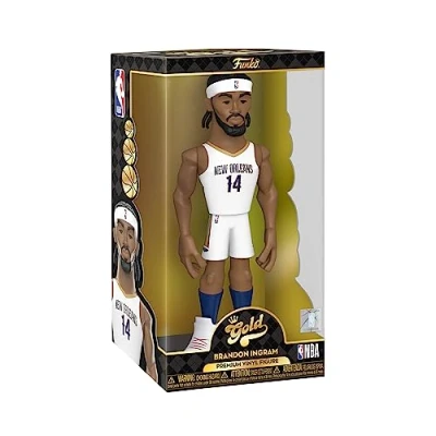 Image of Funko Vinyl Gold 12&quot;: NBA Brandon Ingram 1/6 Odds for Rare Chase Variant Collectable Action Figure Birthday Gift Idea Official Merchandise Ideal Toy Sports Fans and Display