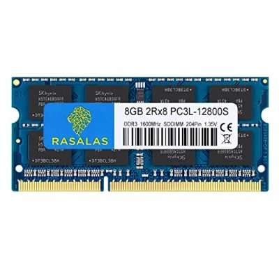 Image of Rasalas 8GB PC3L 12800S DDR3 1600mhz Laptop Ram DDR3L 1600 2Rx8 PC3 1.35V 204 Pin CL11 Dual Rank Chips