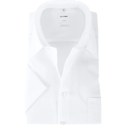 Image of Olymp Shirt Comfort Fit Short Sleeve White size 42
