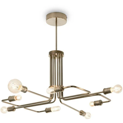 Image of Triumph 8 Light Multi Arm Ceiling Pendant Antique Brass