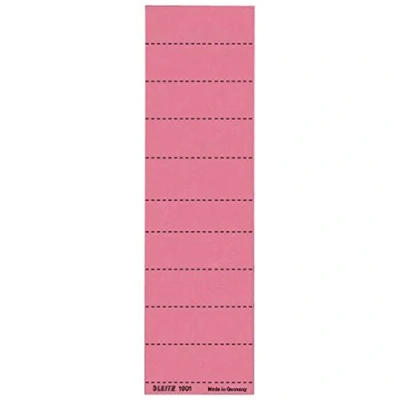 Image of Esselte Leitz Label Holders, Blank Card Pack of 100 Red
