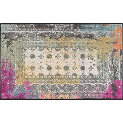 Image of Wash + Dry Door Mat, Top: 100% Cotton, Multi coloured, 75 x 120