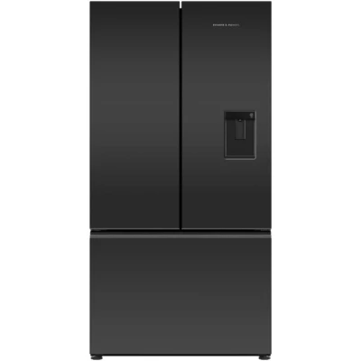 Image of Fisher Paykell RF540AZUB6 Fridge Freezer French Door Matt Black Glass